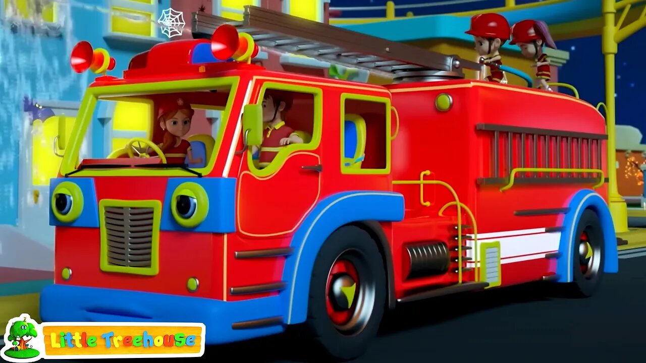 Halloween Wheels On The Fire Truck, Spooky Nursery Rhymes by Little