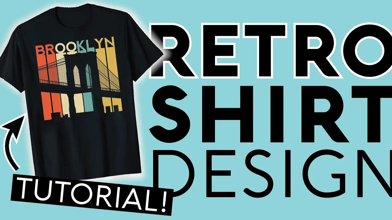 Retro Shirt Design Tutorial For Print On Demand Using Adobe Illustrator