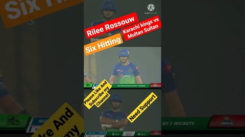 Rilee Rossouw Six vs Karachi kings | Psl | Multan sultan vs Karachi kings | Six hitting