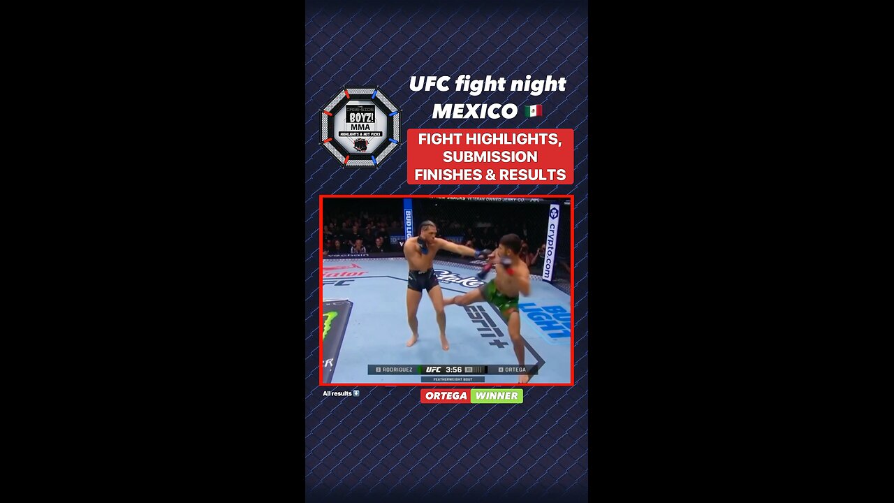 UFC fight night - MEXICO - fight HIGHLIGHTS, finishes & RESULTS.