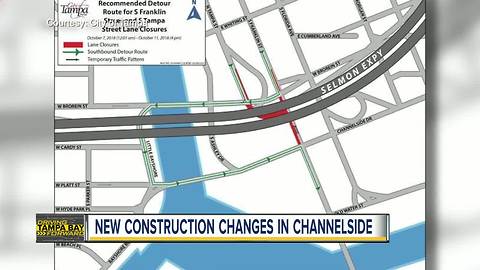 Channelside lane closures to start Sunday