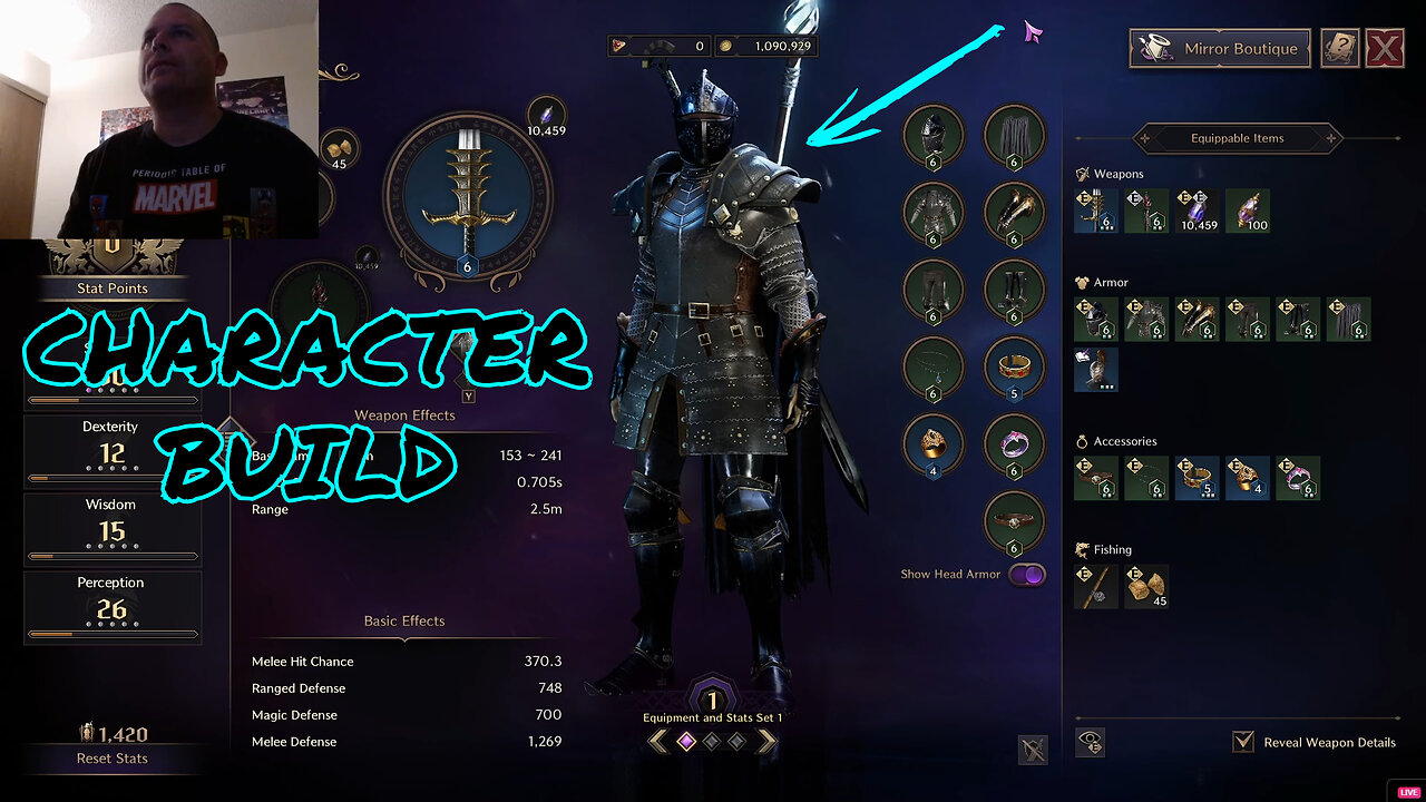 MY CHARACTER BUILD IN THRONE AND LIBERTY