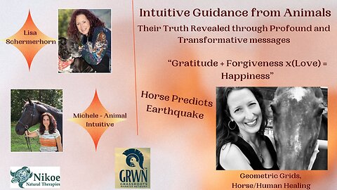 Horse Predicts Earthquake 2 minutes beforehand, Geometric healings, Equine desire to heal Humanity