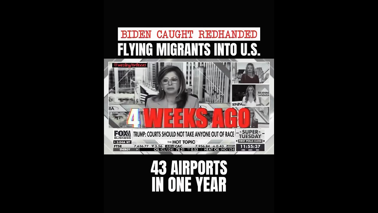 Biden Admin Flying Illegal Aliens Into US Cities