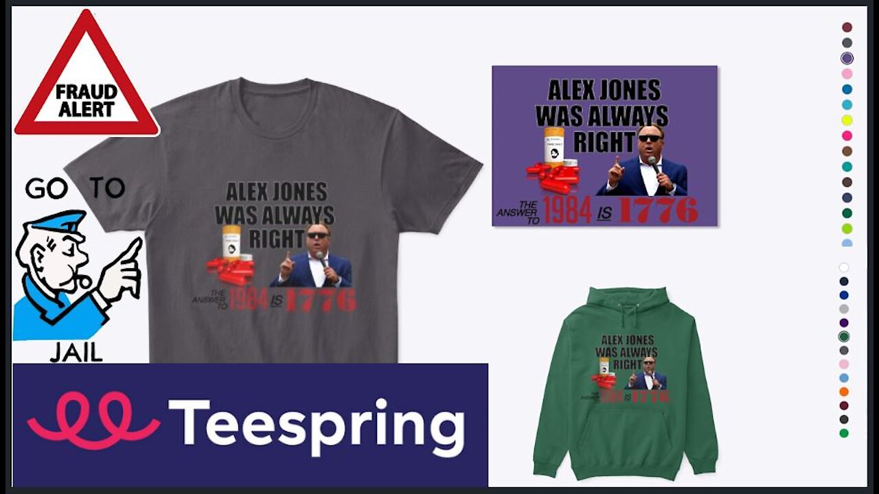 EVIL Teespring Censors 'Alex Jones', Blocking Name & Image