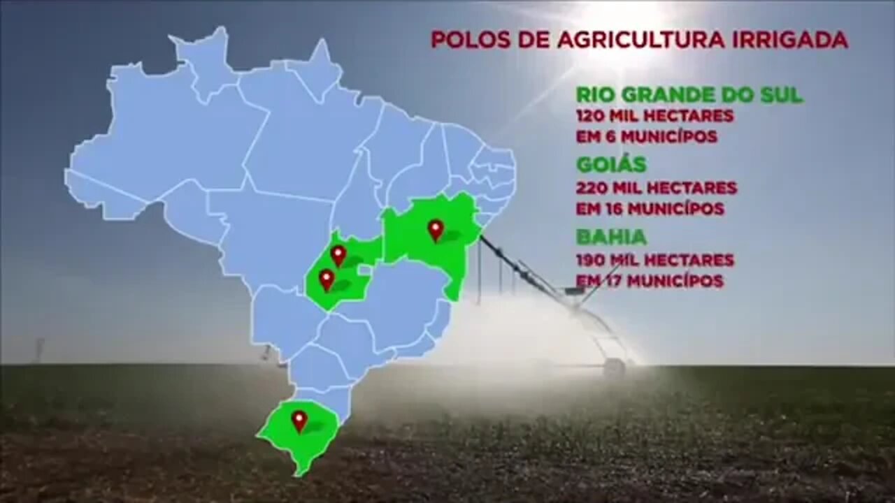 Governo Bolsonaro iniciativa de irrigação privada e poder público já alcançam 530 mil hectares