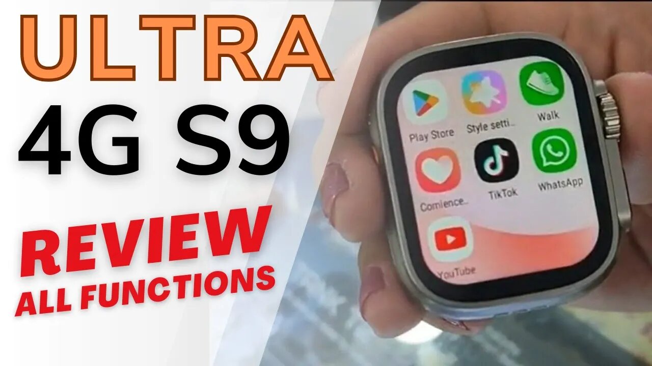 ULTRA 4G Net New S9 Smart Watch Review All Functions, 64G Rom, Android, SIM Call WIFI