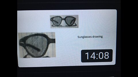 Showing how to draw sunglasses.