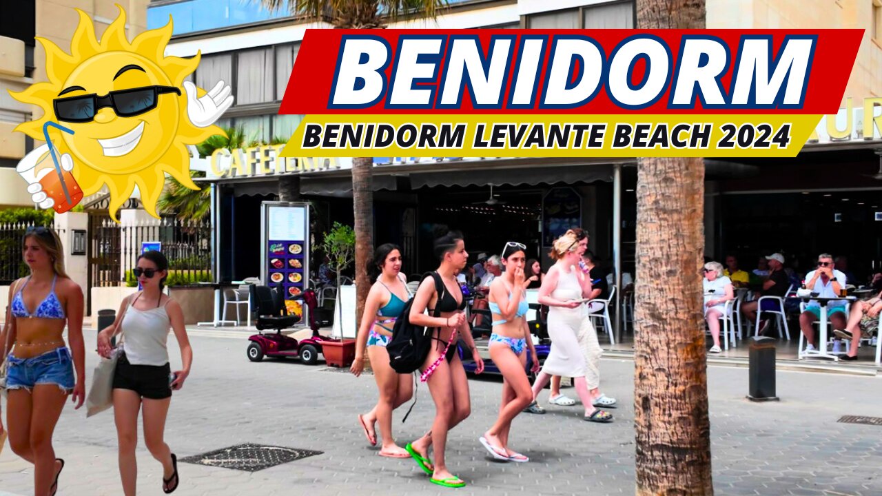 Levante Beach Walk Benidorm Spain - Back To The Hotel Don Pancho 4K