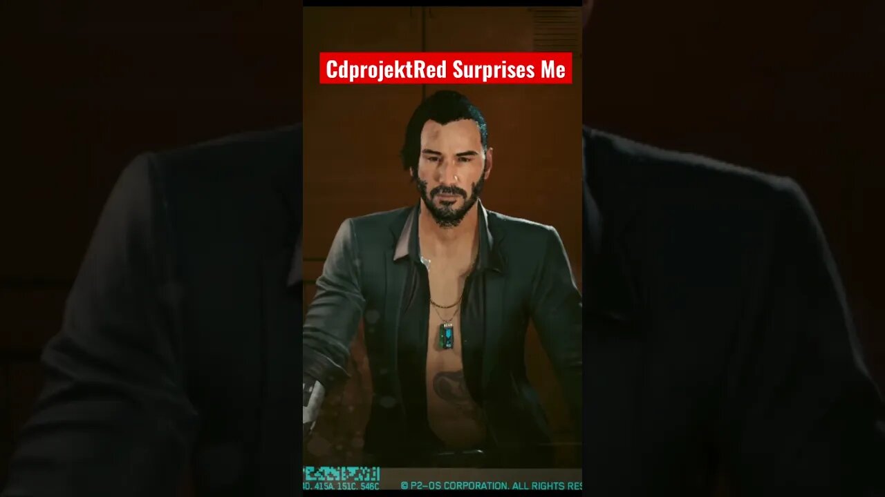 Cyberpunk 2077 John Wick or Keanu Reeves appears in the mirror out of a sudden 😆 #shorts