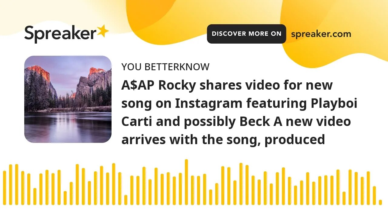 A$AP Rocky shares video for new song on Instagram featuring Playboi Carti and possibly Beck A new vi