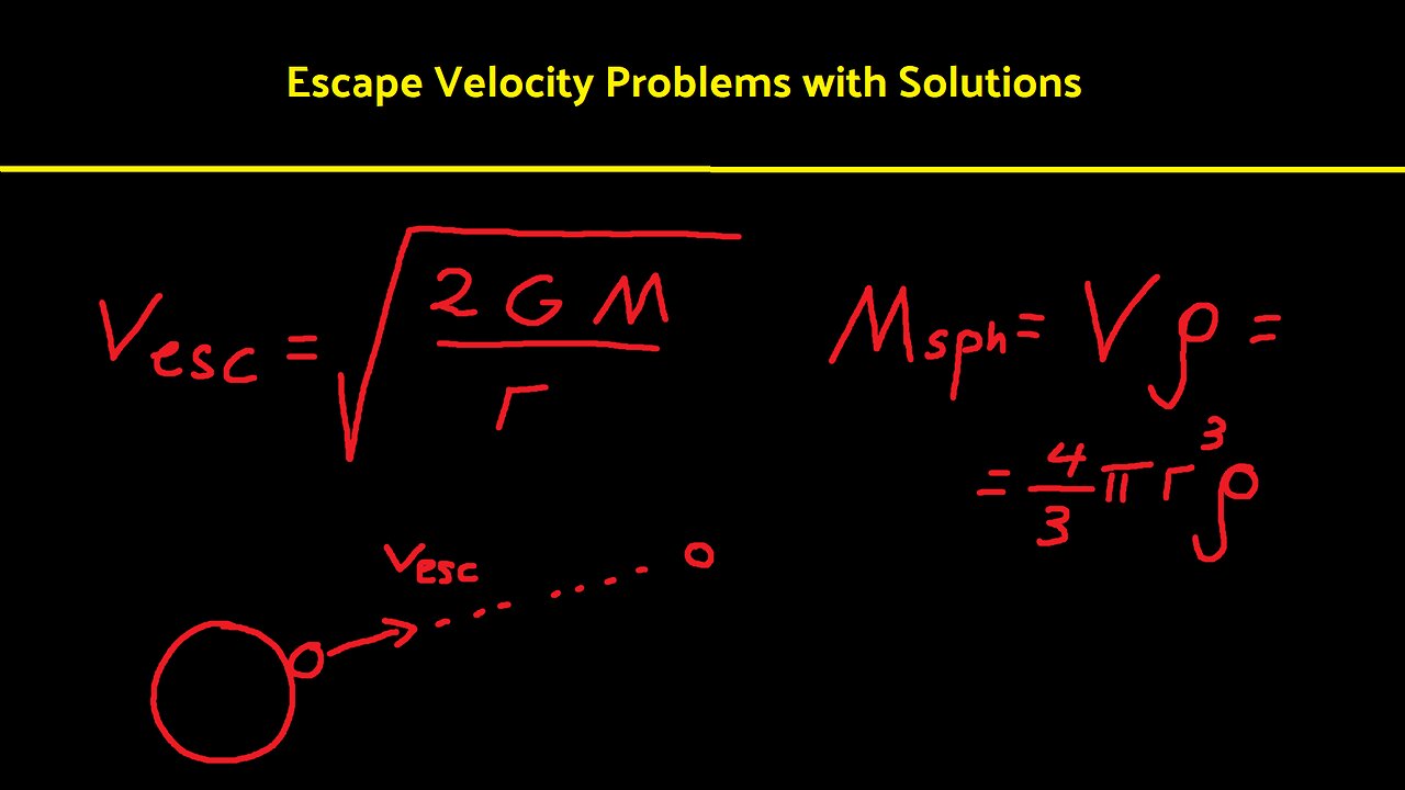 Physics Made Simple - Escape Velocity Problems with Solutions