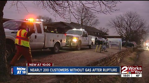 Homeowners still without gas after major rupture