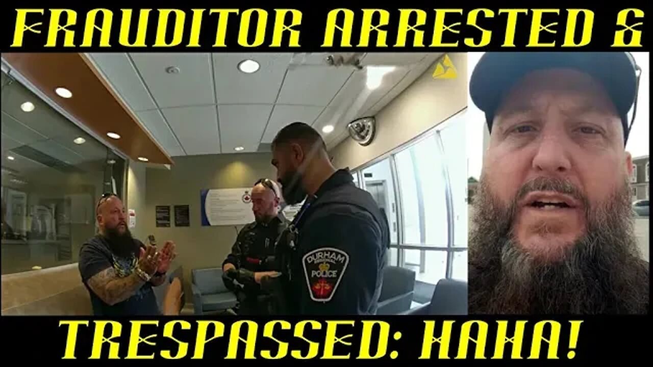 Frauditor Doesn't Read Signs ~ Arrested & Trespassed at Police Station!