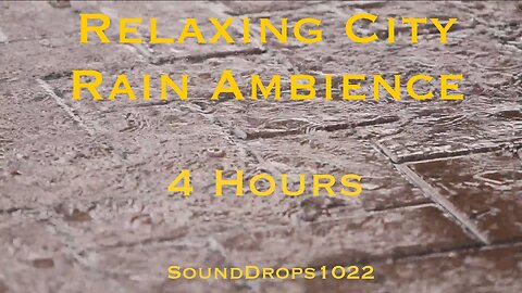 Urban Rainfall Bliss: 4 Hours of Cityscape Serenity