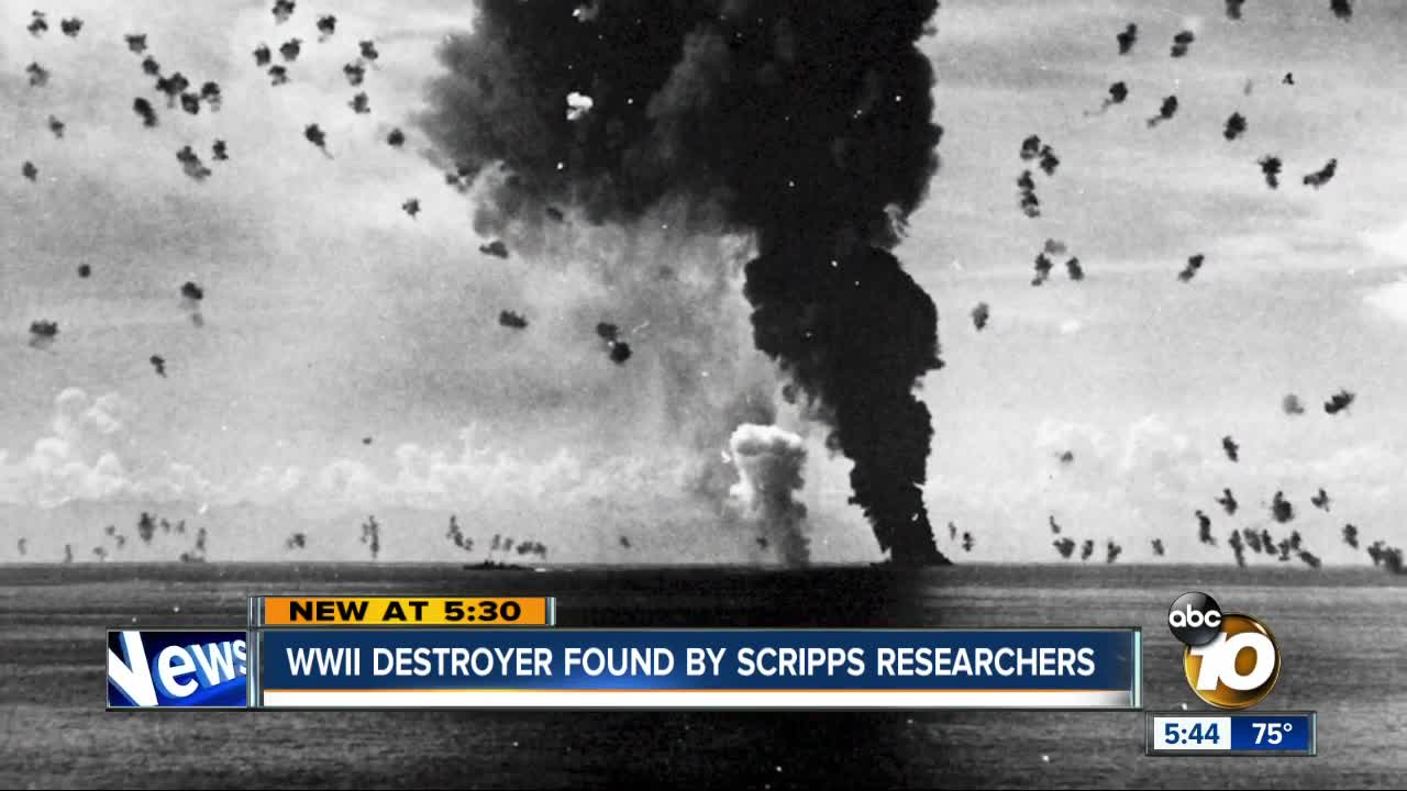 World War II destroyer found by Scripps researchers