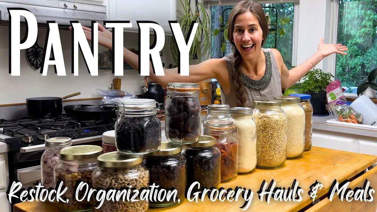 All Day In The Kitchen! Meal Prep, Pantry Restock, Bulk Food Rotation & Organization + Grocery Hauls