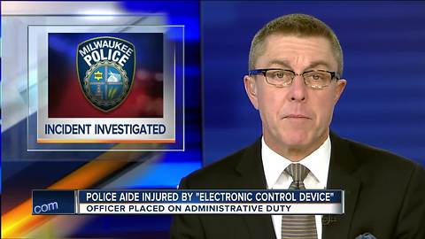 Police aid injured by "electronic control device"