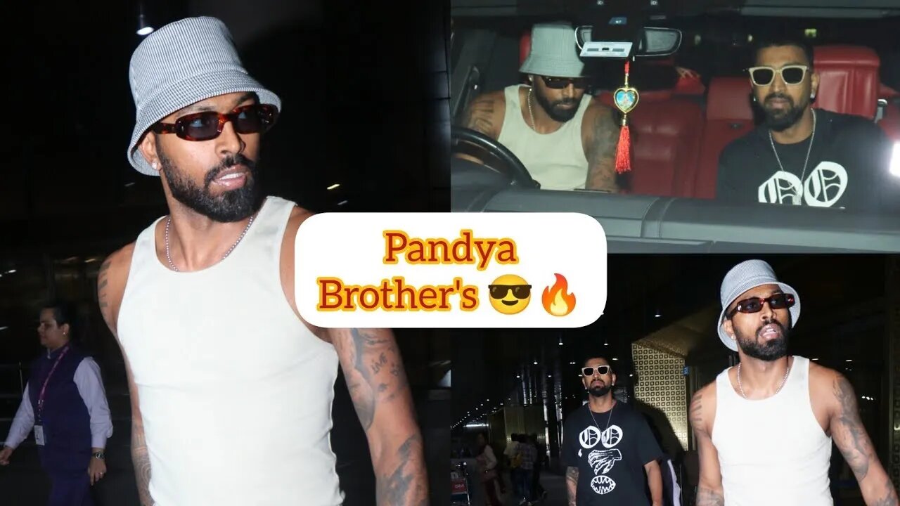 पंड्या Brother's का Swag 😎 Hardik Pandya & Brother Krunal Pandya Arrived back to Mumbai🔥📸