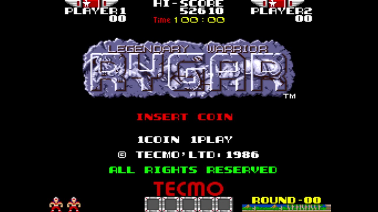 Rygar Arcade Game, Tecmo 1986, playthrough