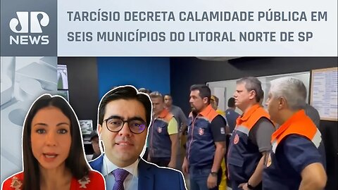 Tarcísio chega a São Sebastião para participar de reunião com Lula; Vilela e Amanda Klein analisam