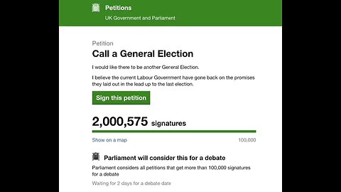 🇬🇧 BREAKING: OVER 2 MILLION PEOPLE DEMAND UK ELECTIONS