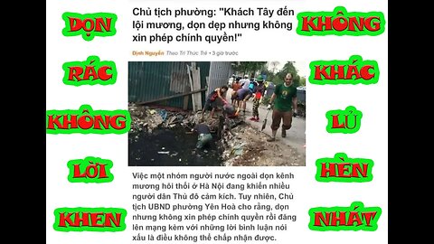 DỌN RÁC NHƯNG HỌ NÊN XIN PHÉP TRƯỚC VỚI CHÍNH QUYỀN