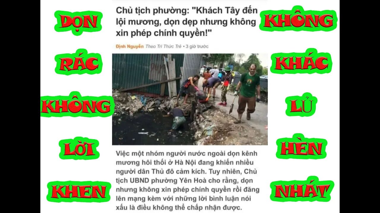 DỌN RÁC NHƯNG HỌ NÊN XIN PHÉP TRƯỚC VỚI CHÍNH QUYỀN