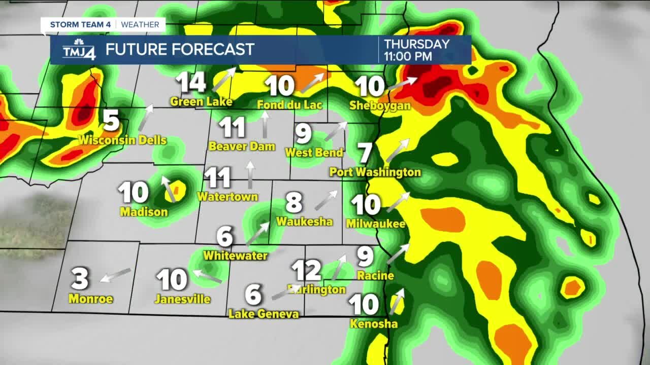 Warming up Thursday with a chance of storms in the evening