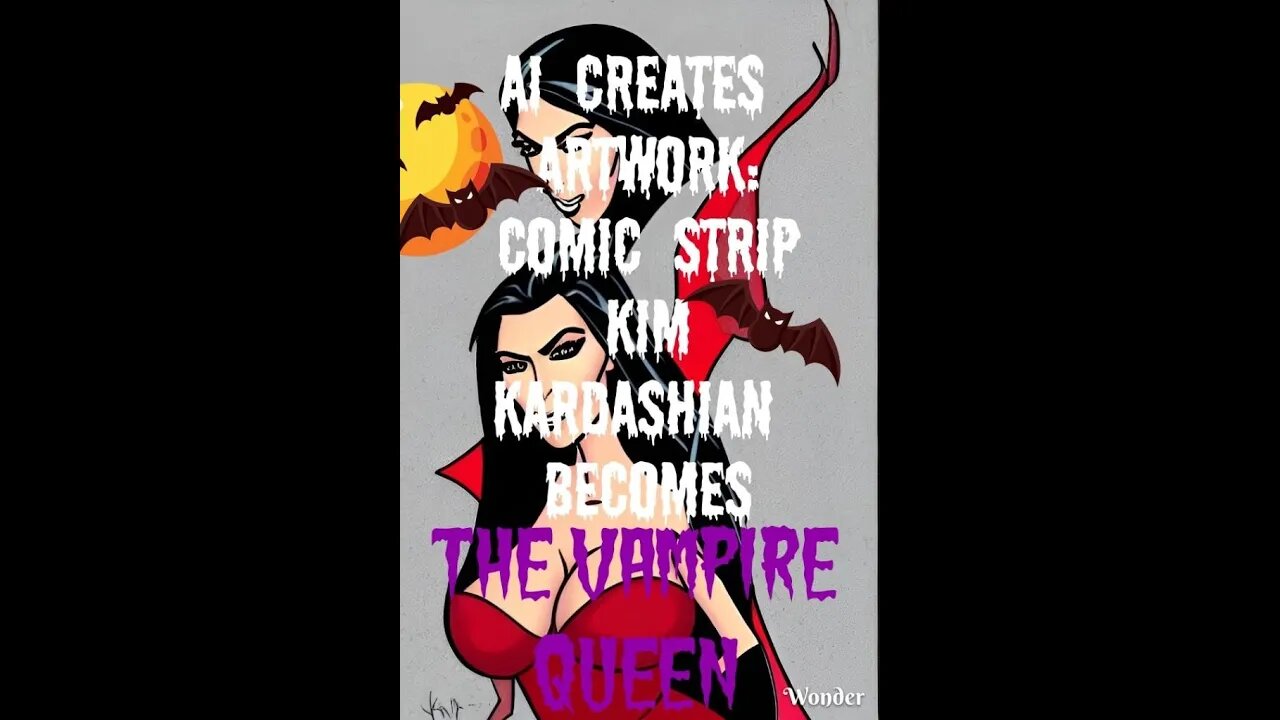 AI Creates Artwork: Comic Strip, Kim K Becomes The Vampire Queen