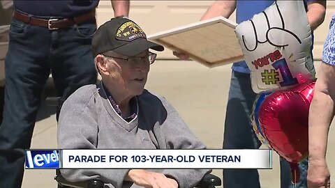 Surprise parade thrown in Mayfield Village to brighten 103-year-old veteran's day