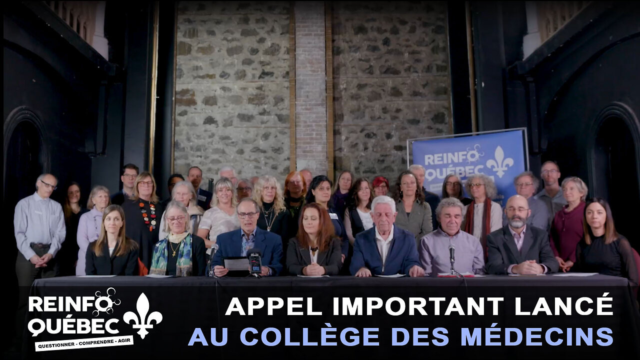 APPEL IMPORTANT LANCÉ AU COLLÈGE DES MÉDECINS DU QUÉBEC