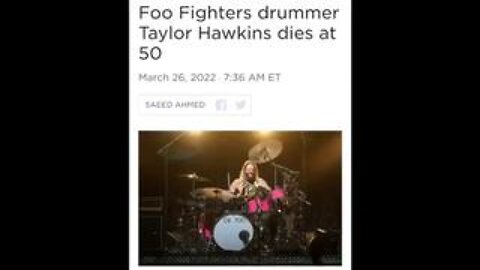 [Another one] Vax Pushing Foo Fighters Bands Drummer Dead At 50 - Originally Posted 03.26.2022