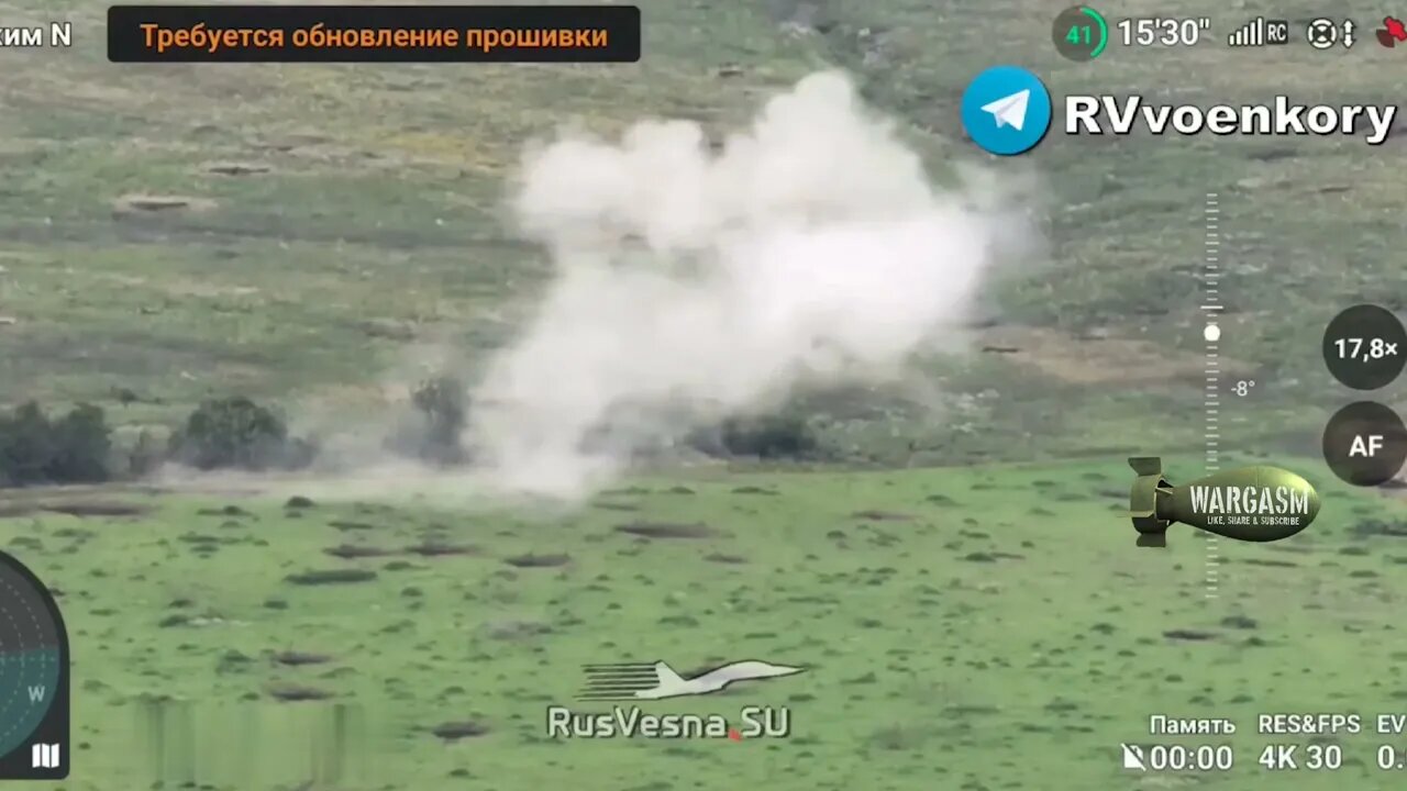 Ukrainians retreat during artillery attack in Rabotino