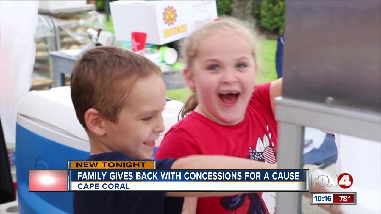 Family Gives back with concessions for a cause