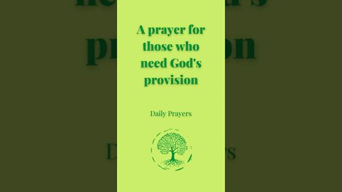 Ask God to provide - Daily Prayer #shorts