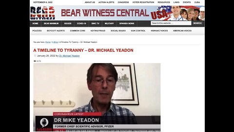 Timeline to Tyranny - Dr. Michael Yeadon,