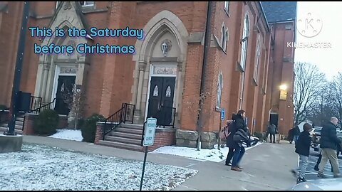 Preaching outside St. Joseph on the Saturday before Christmas