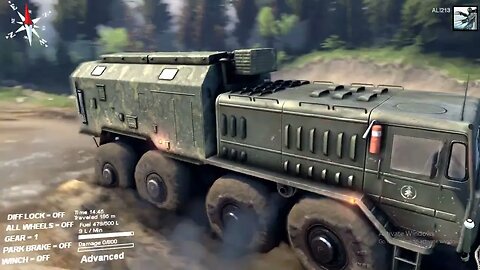 Pengemudi gila di Spintires dan kendaraan anti air