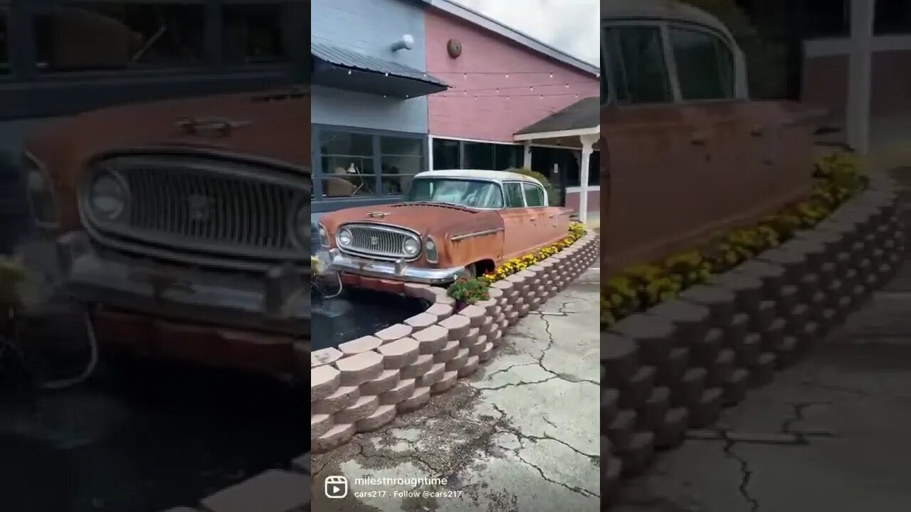 Yard art waterfall at Miles Through Time Automotive Museum in Clarkesville, Georgia