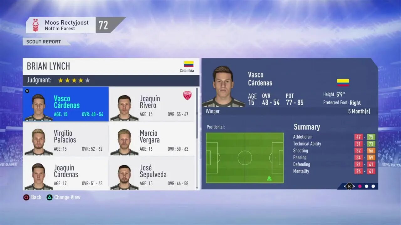 Nottingham Forest S:4 2021 - 2022 EPL Match 21 @ Southampton (10-5-5)