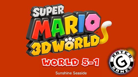 Super Mario 3D World No Commentary - World 5-1 - Sunshine Seaside - All Stars and Stamps