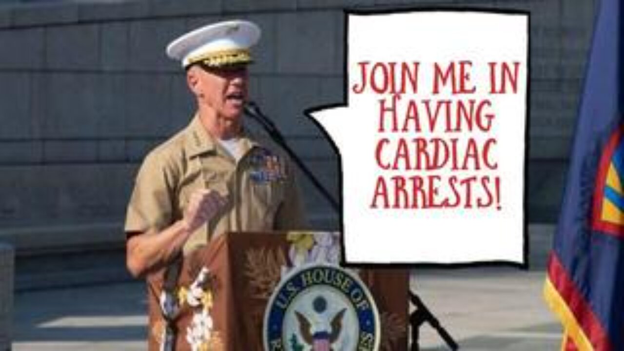 4 Star Disaster Gen Eric Smith forced jabs on the marines - then he had a heart attack💉