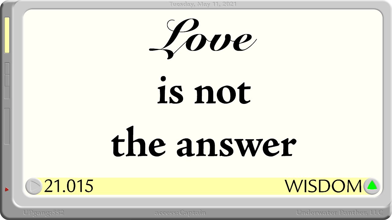 LOG Entry 21.015 Love & Hate