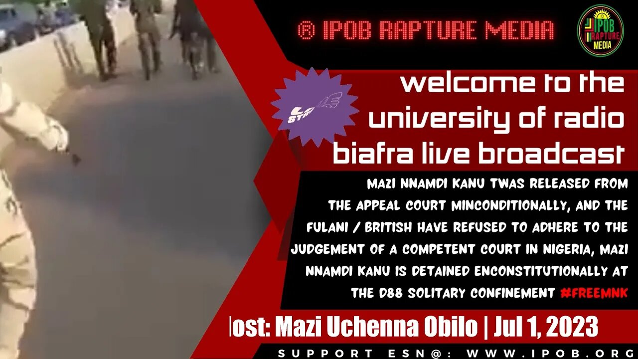 Welcome to the university Of Radio Biafra | Middle East | Host: Mazi Obilo | Jul 1, 2023