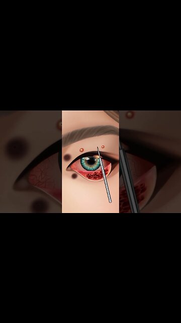 ASMR Deep Cleaning Of Infected Eyes Due To Misplaced Contact Lens | Contact Lens Solution #shorts