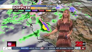 In the 70s with sunshine tomorrow before a chance of rain on Thursday