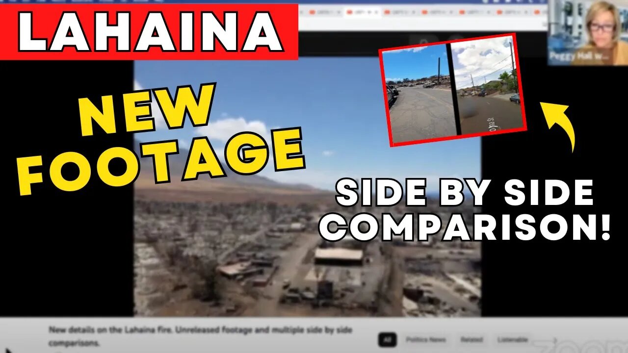 LAHAINA FIRE -- JUST RELEASED FOOTAGE STUNNING!! Side by Side Comparison