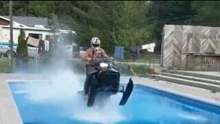 This is why a snowmobile doesn't work in a swimming pool!