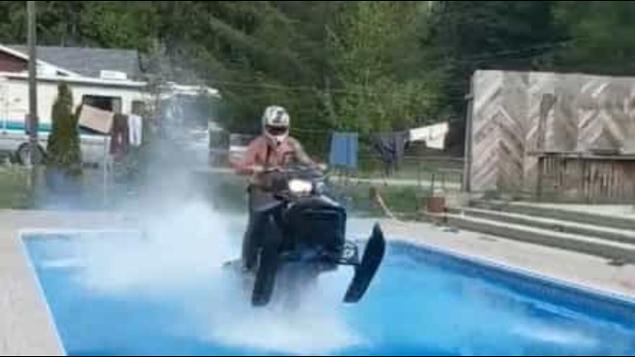 This is why a snowmobile doesn't work in a swimming pool!